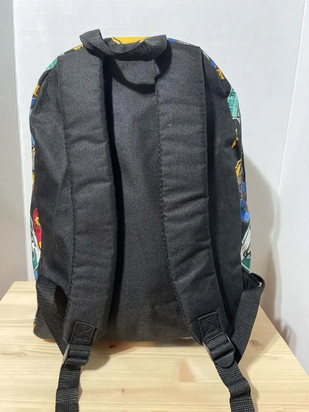 Harry Potter Hogwarts Houses Crests All Over Print Black Backpack